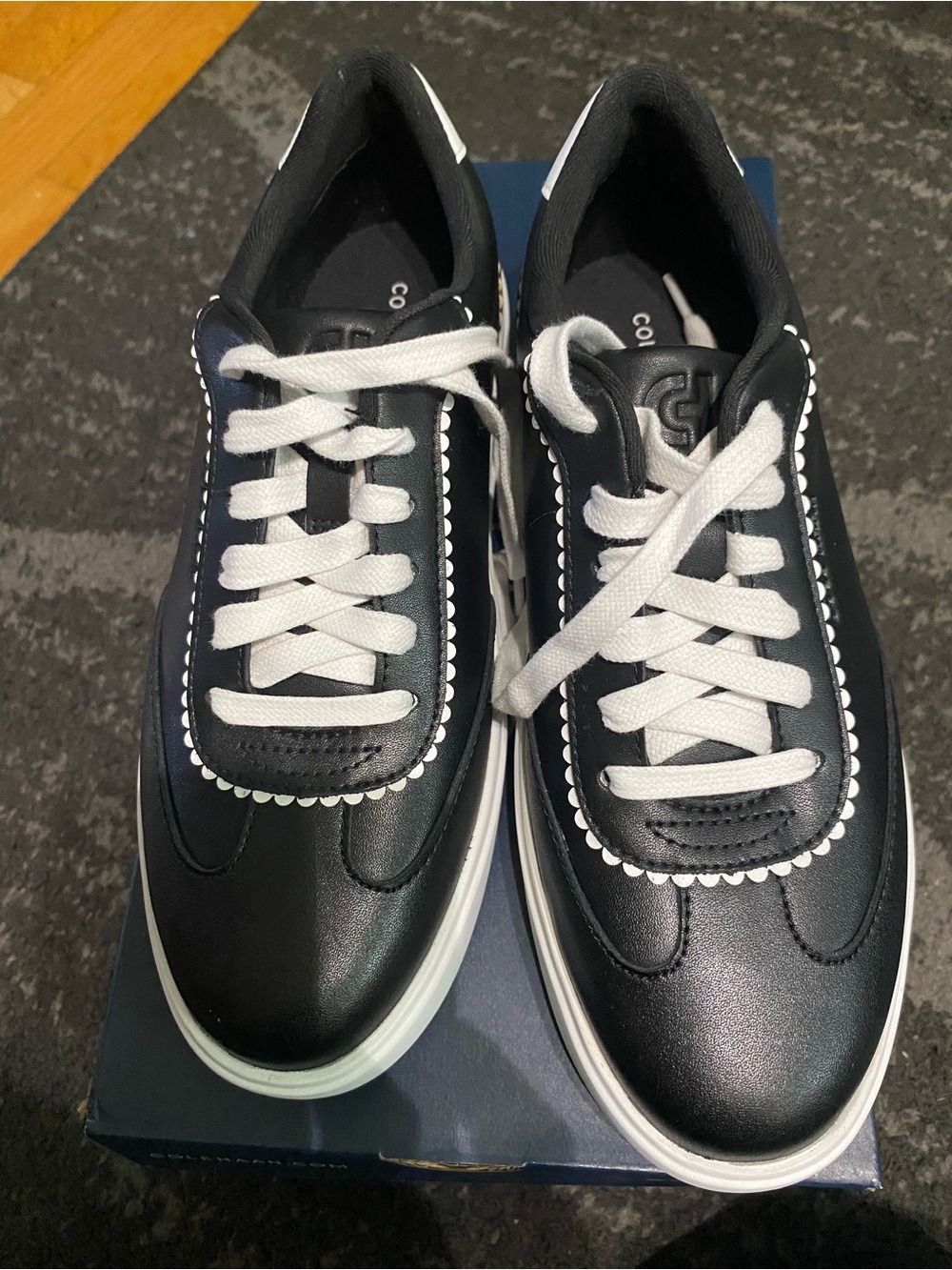 Cole Haan Black Sneakers with White Trim